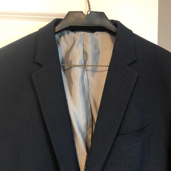 Navy Suit Jacket 44R - Picture 2 of 3